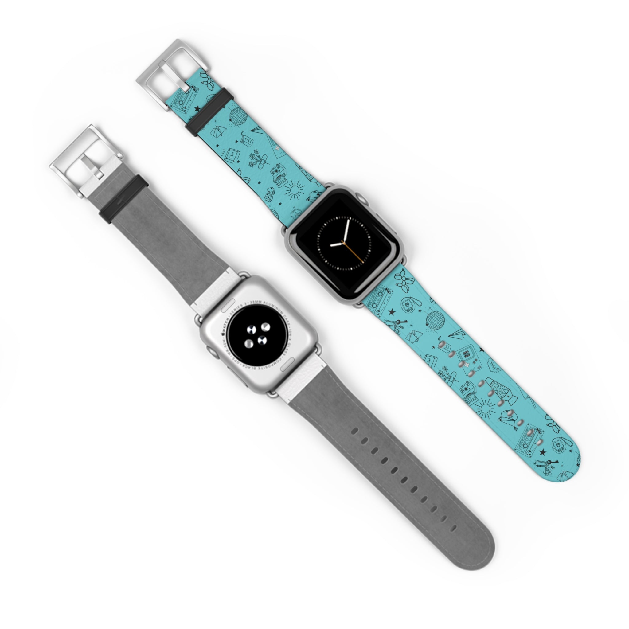 Cyan Flash Tattoo Watch Band Aqua