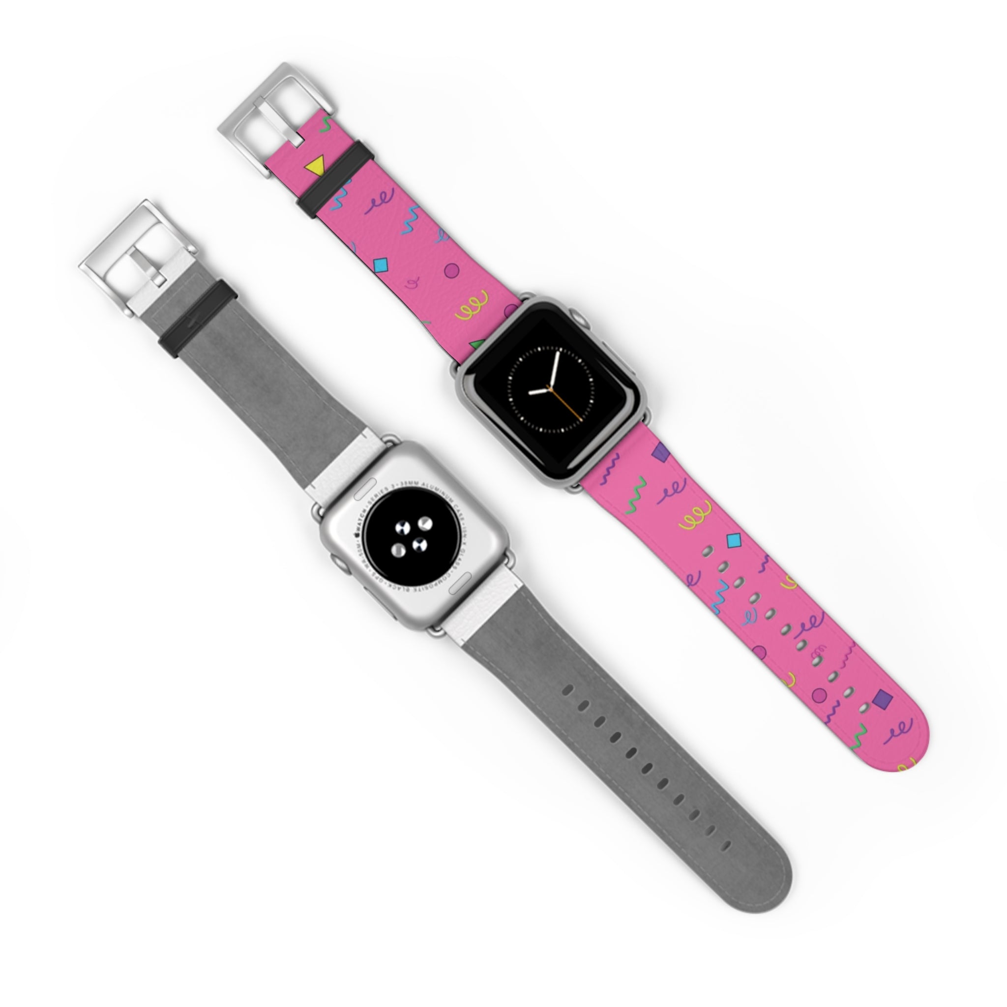 Girl Talk Print Watch Band Pink