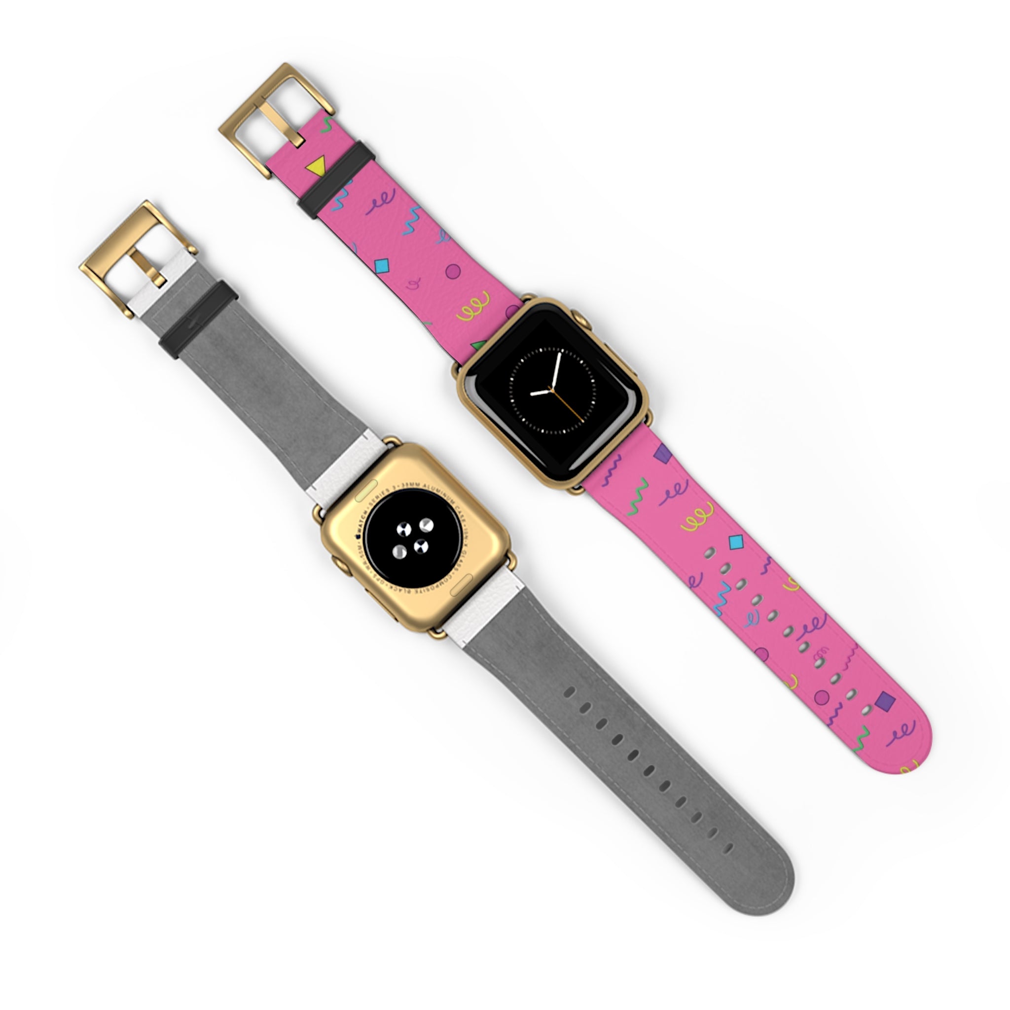 Girl Talk Print Watch Band Pink