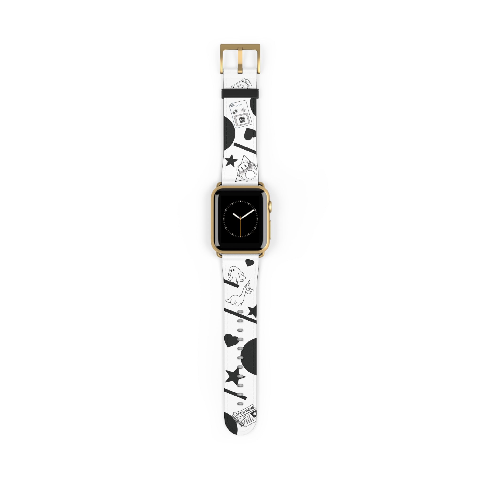 Flash Cute Tattoo Apple Watch Band White