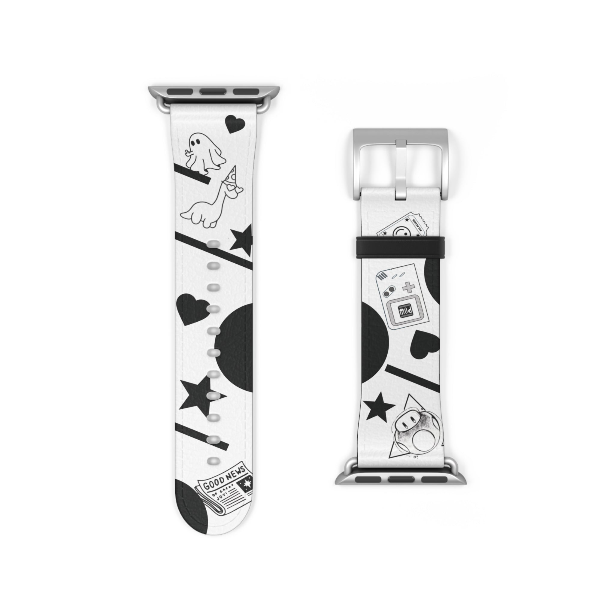 Flash Cute Tattoo Apple Watch Band White