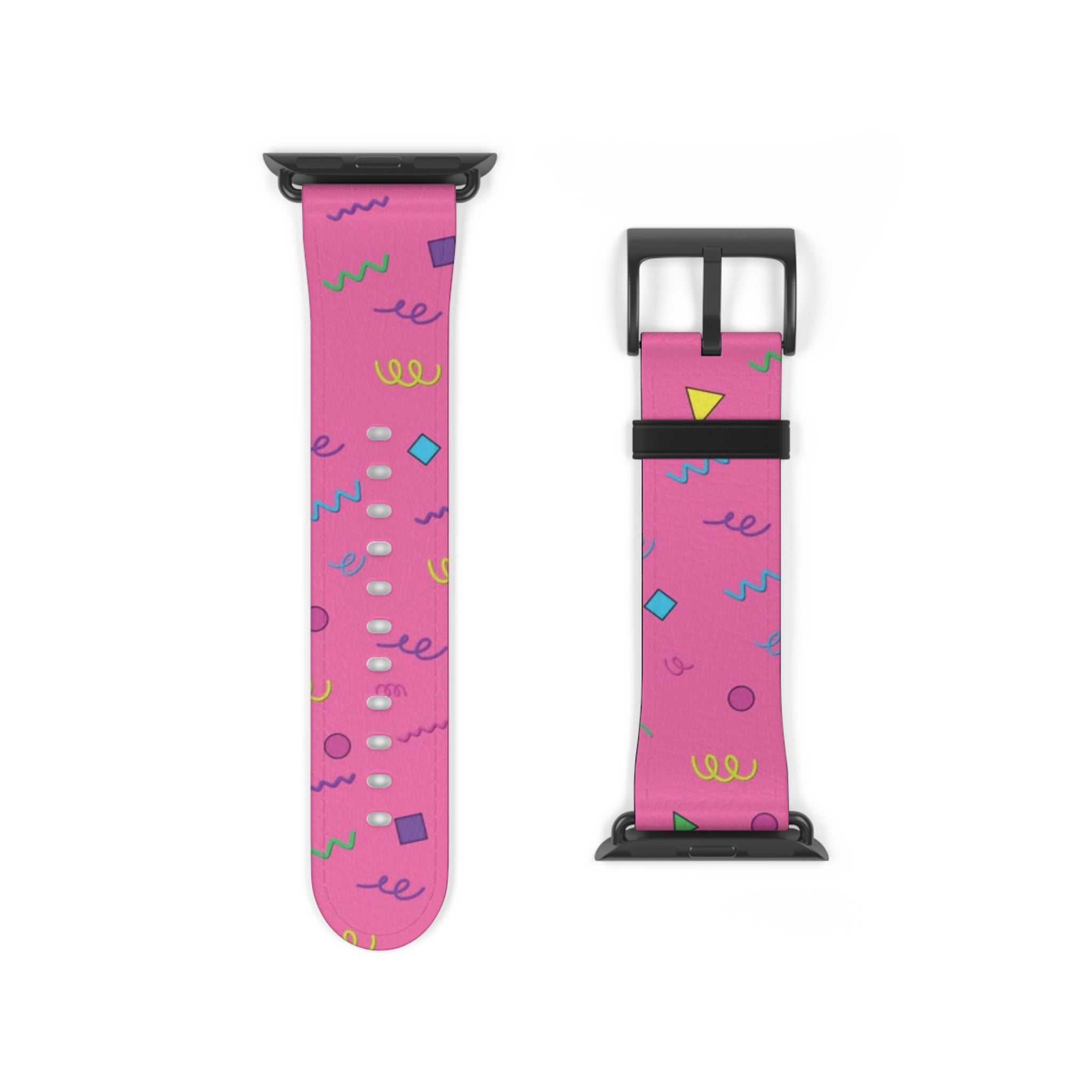 Girl Talk Print Watch Band Pink