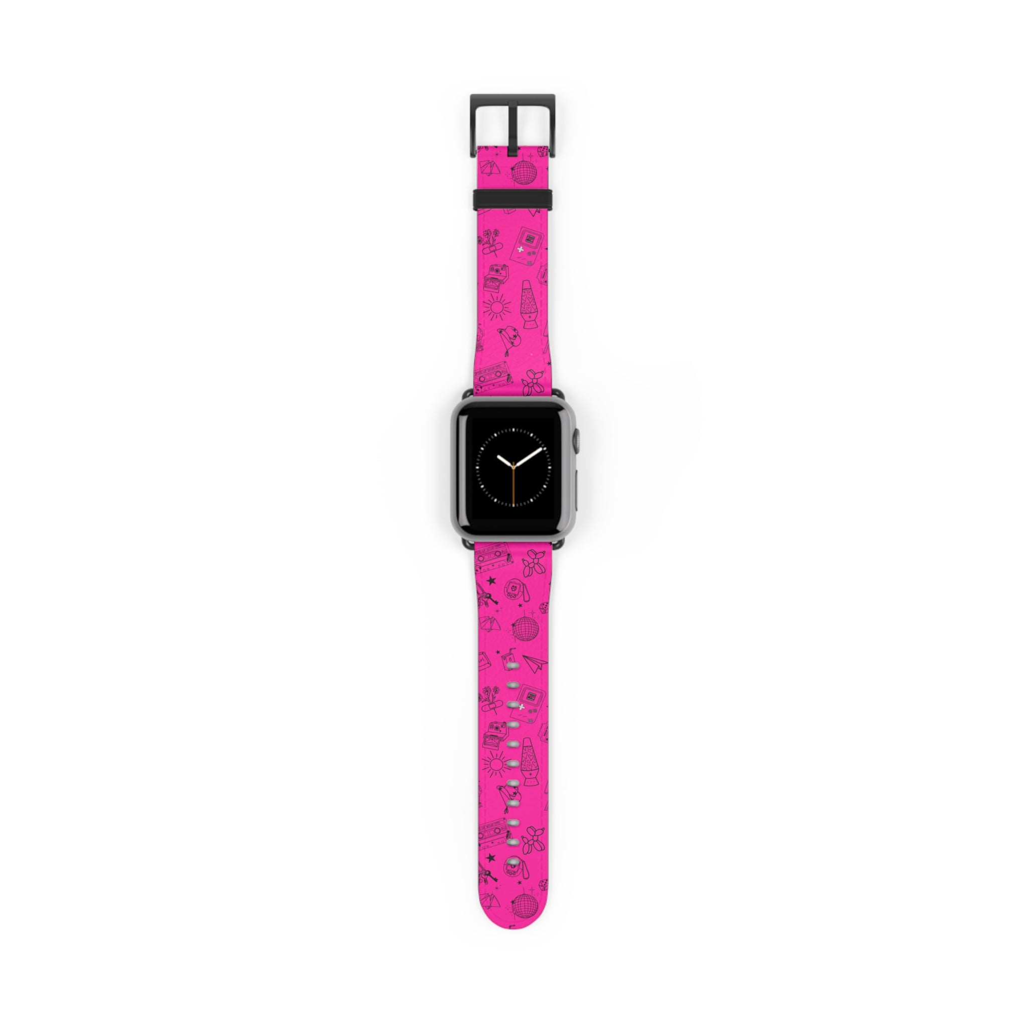 90s Nostalgia Tattoo Flash Watch Band Pink