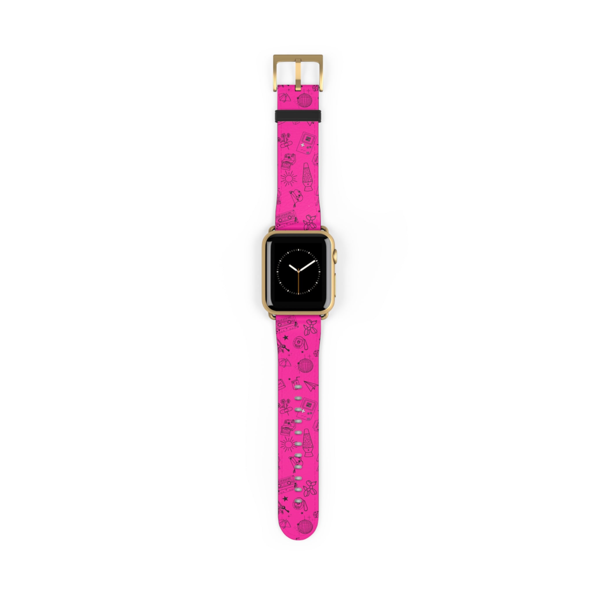 90s Nostalgia Tattoo Flash Watch Band Pink
