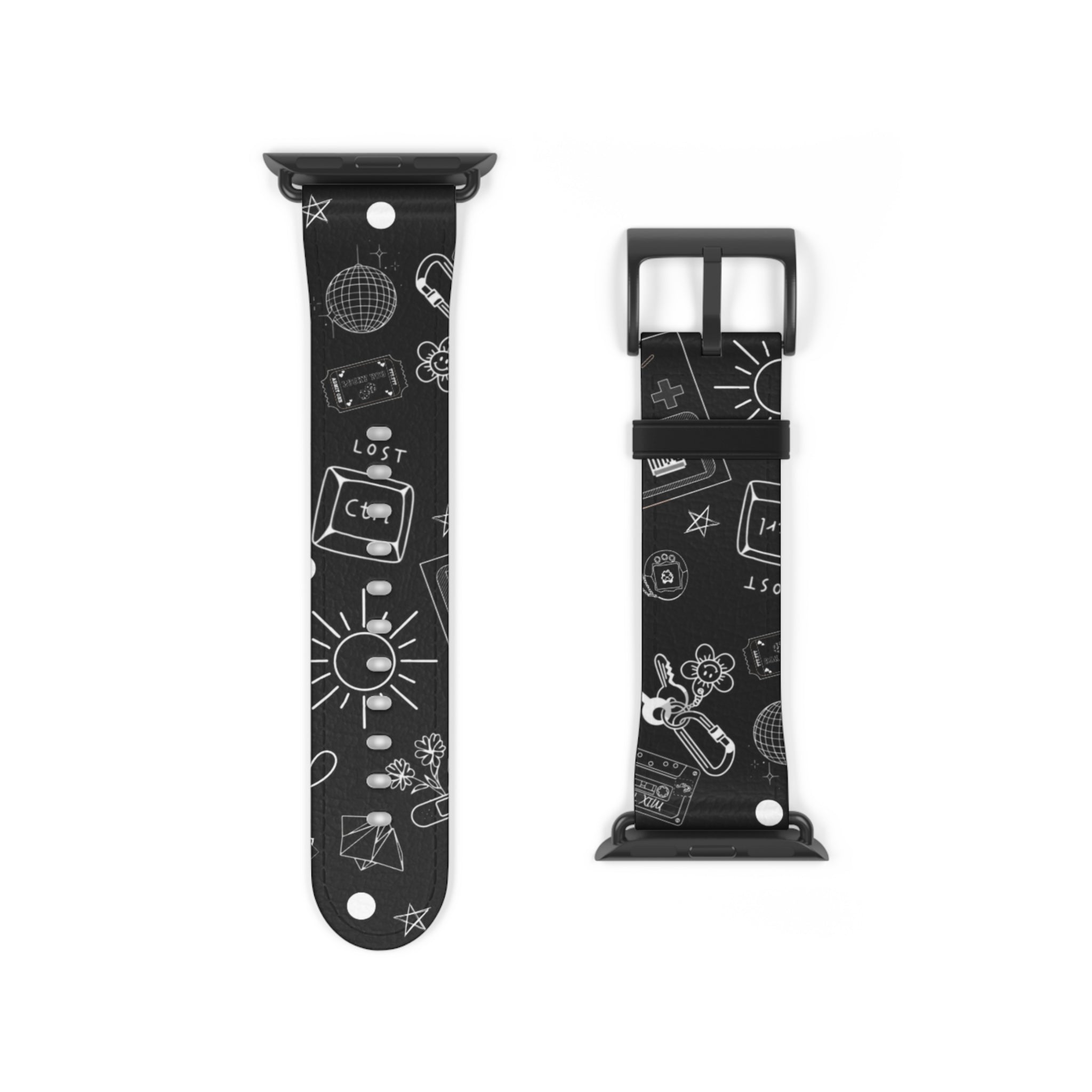 Black Tattoo Flash Apple Watch Band