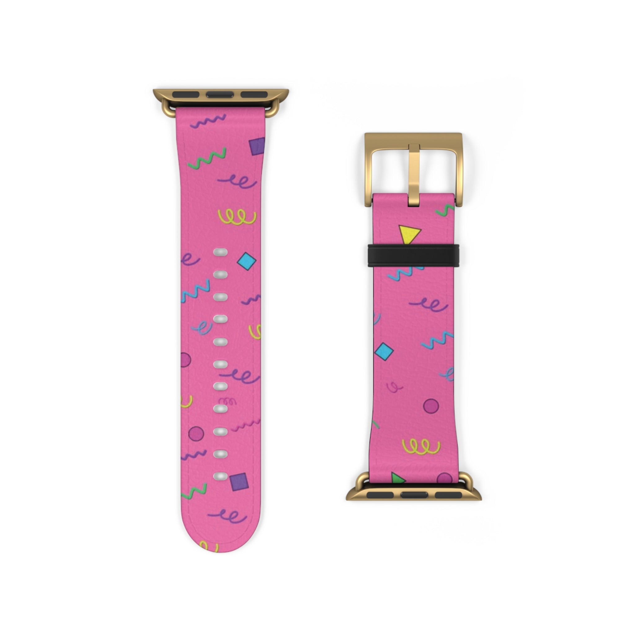Girl Talk Print Watch Band Pink