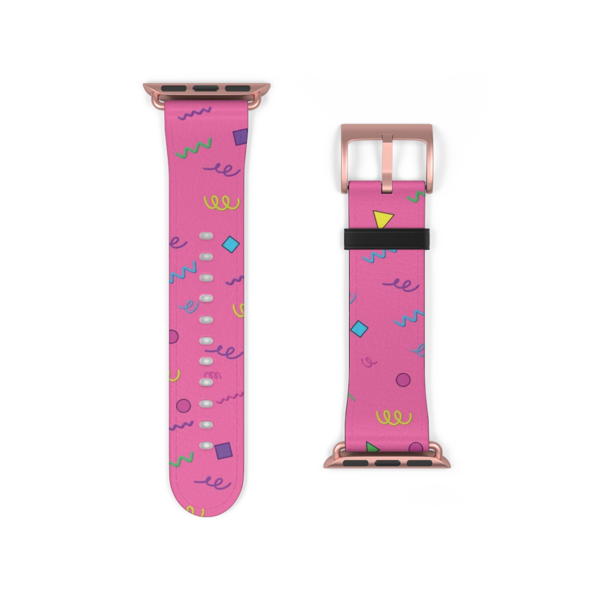 Girl Talk Print Watch Band Pink