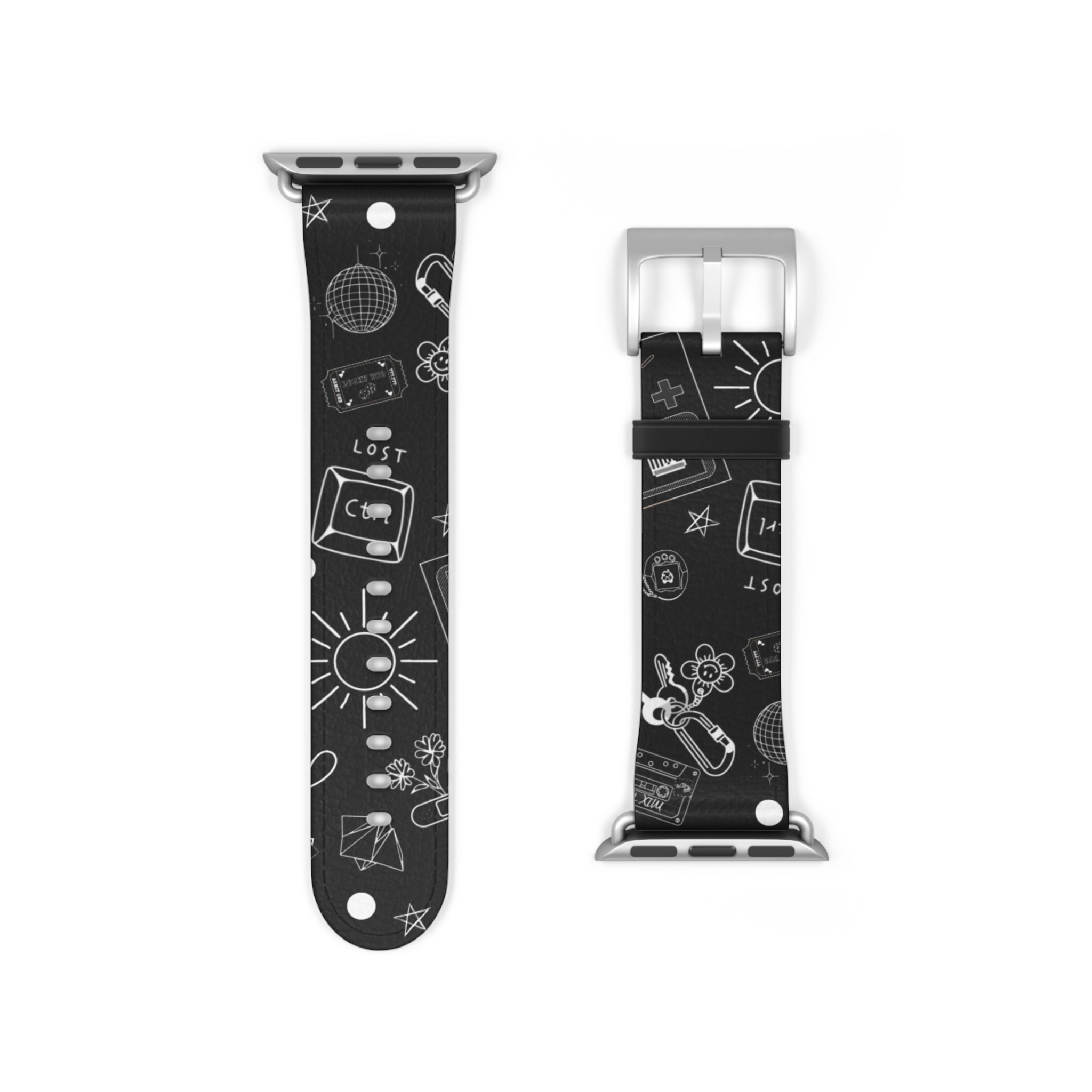 Black Tattoo Flash Apple Watch Band