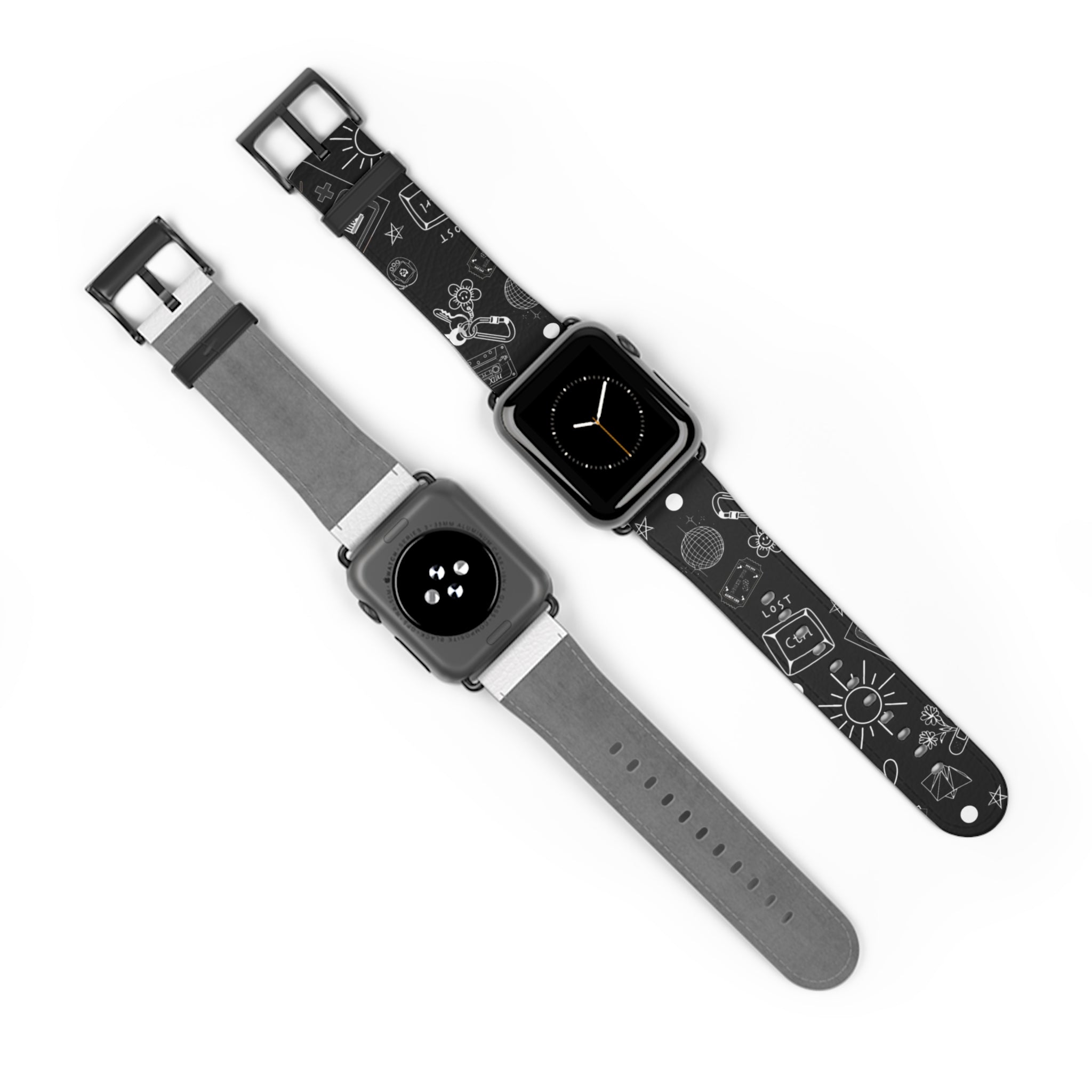 Black Tattoo Flash Apple Watch Band