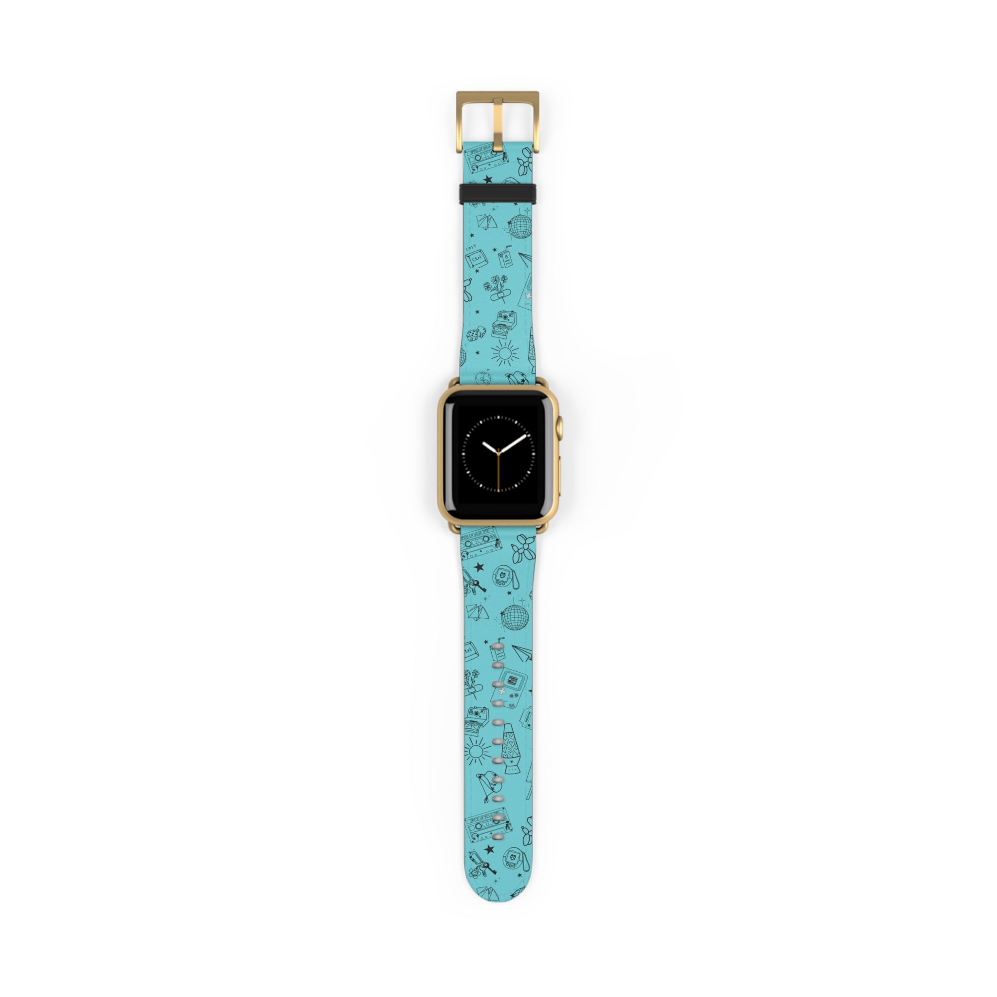 Cyan Flash Tattoo Watch Band Aqua