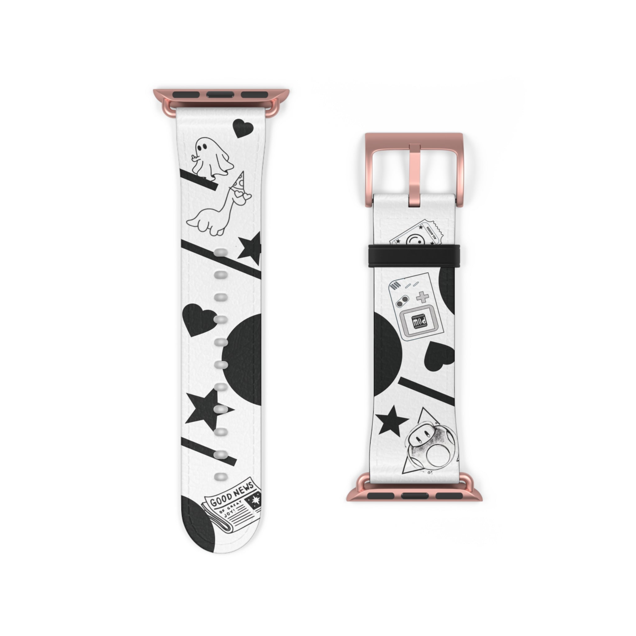 Flash Cute Tattoo Apple Watch Band White