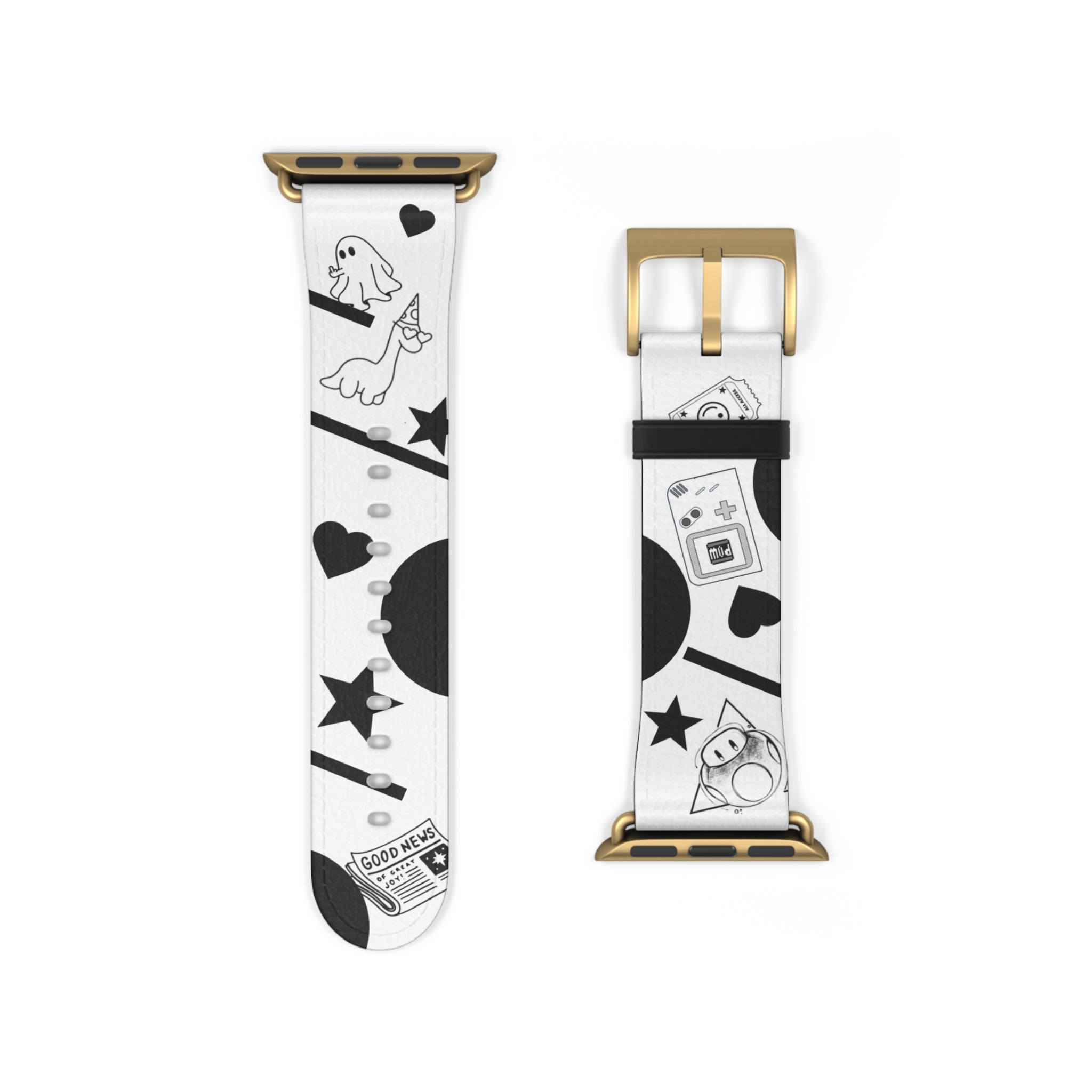 Flash Cute Tattoo Apple Watch Band White