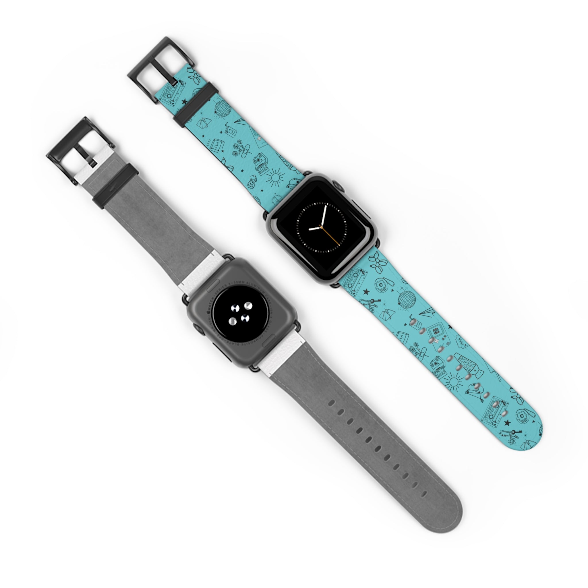 Cyan Flash Tattoo Watch Band Aqua