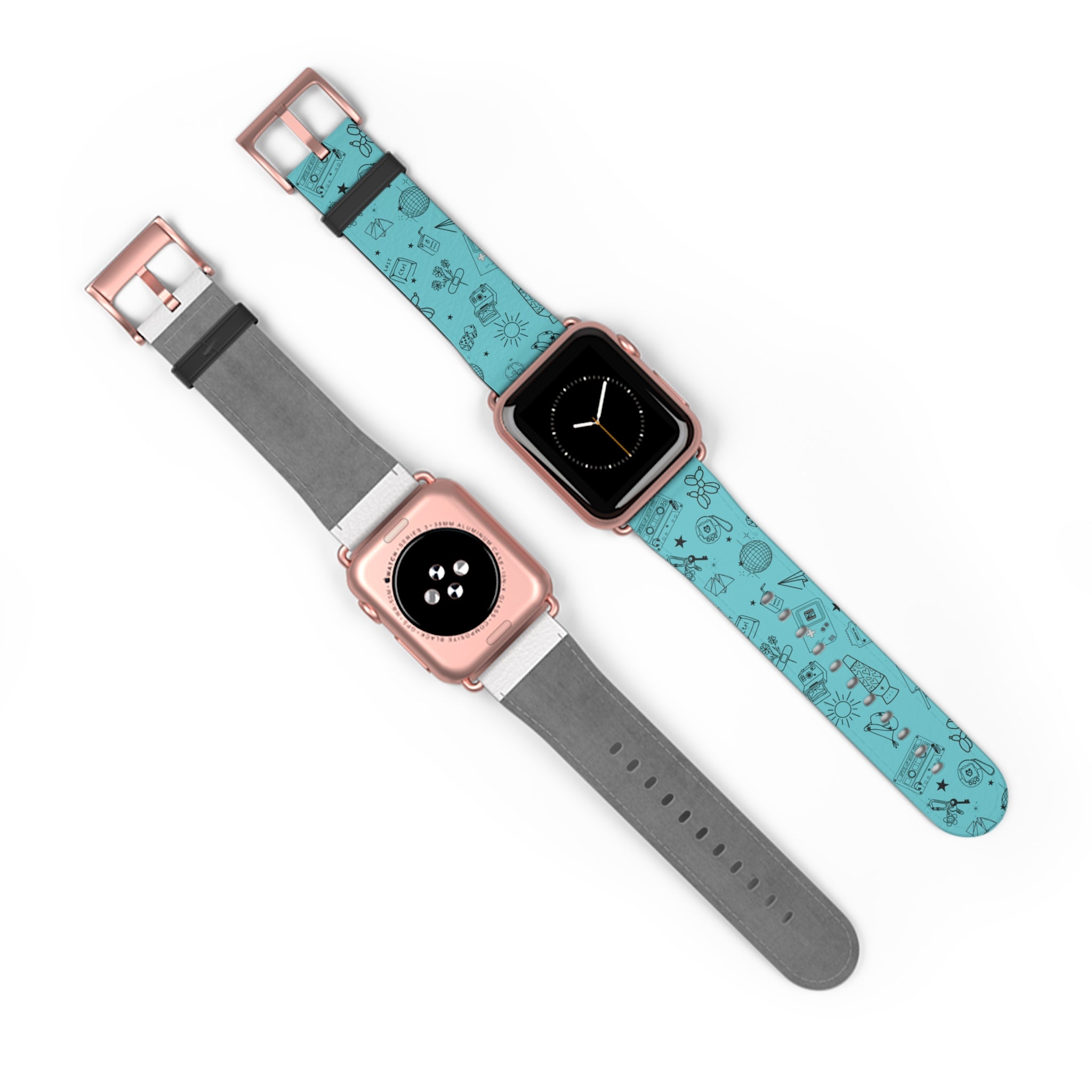 Cyan Flash Tattoo Watch Band Aqua
