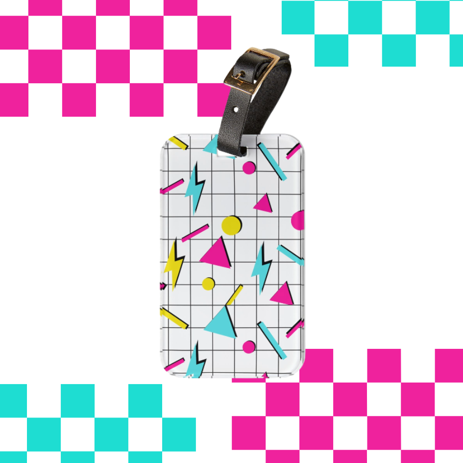 90s Lightning Luggage Tag