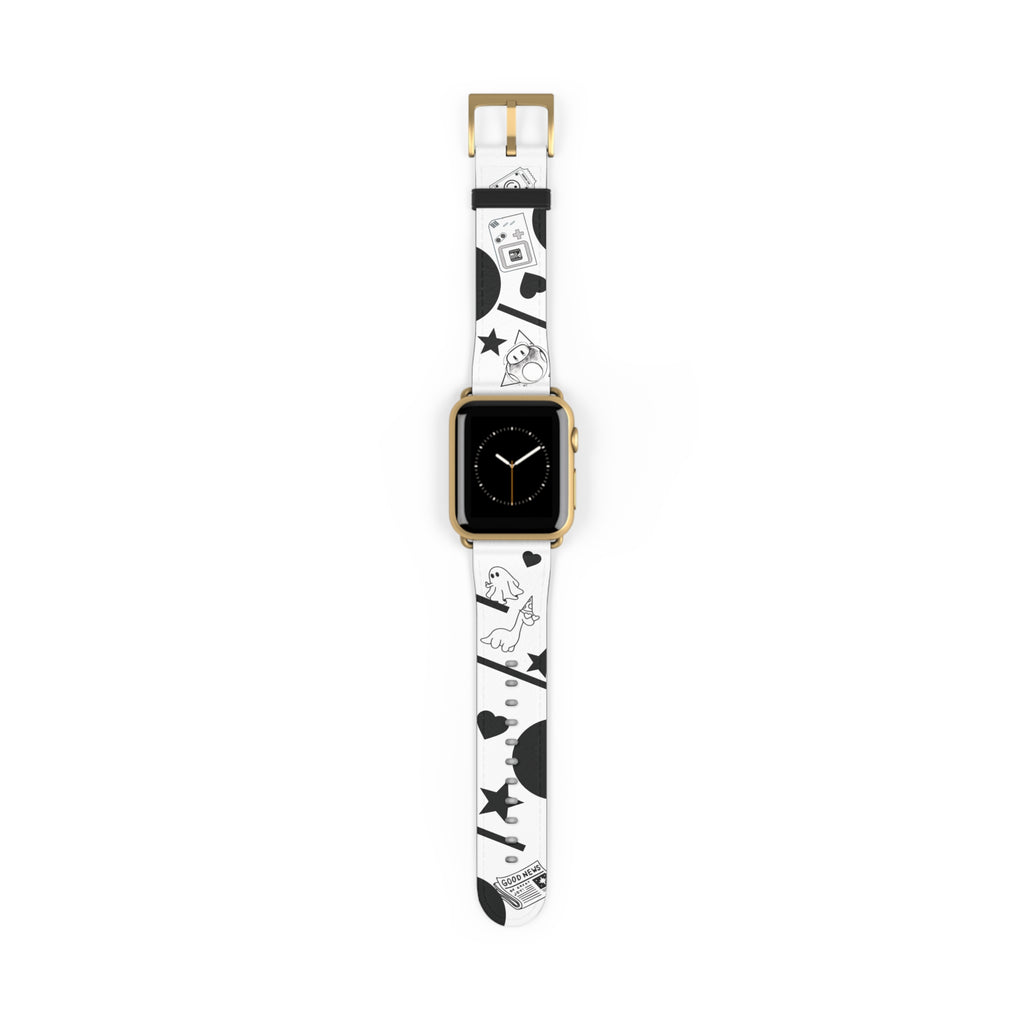 Flash Cute Tattoo Apple Watch Band White