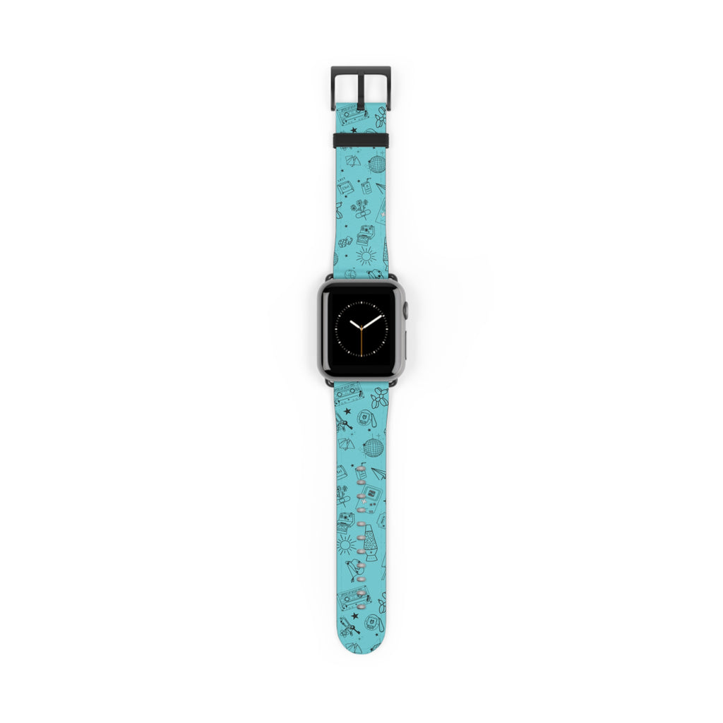 Cyan Flash Tattoo Watch Band Aqua