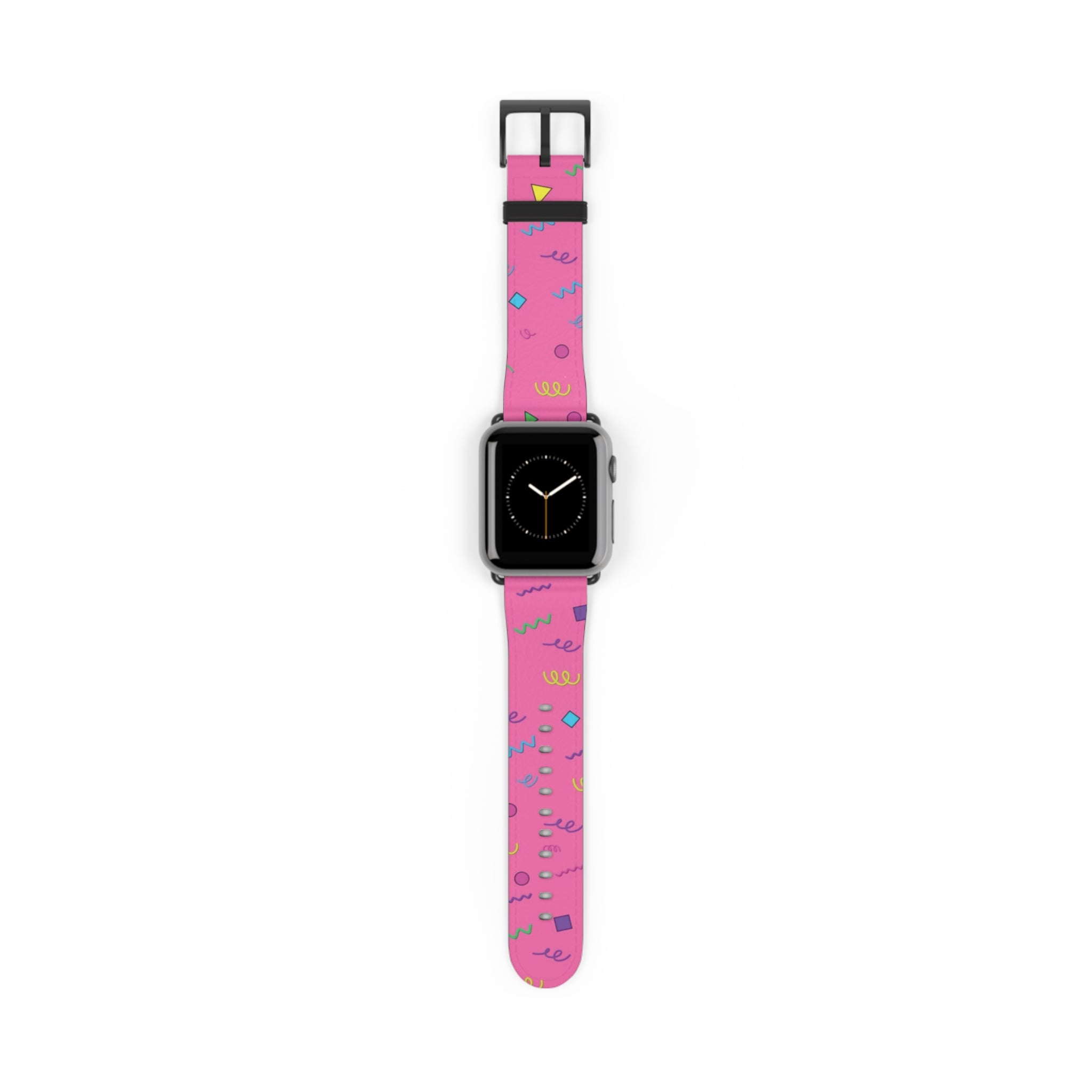 Girl Talk Print Watch Band Pink