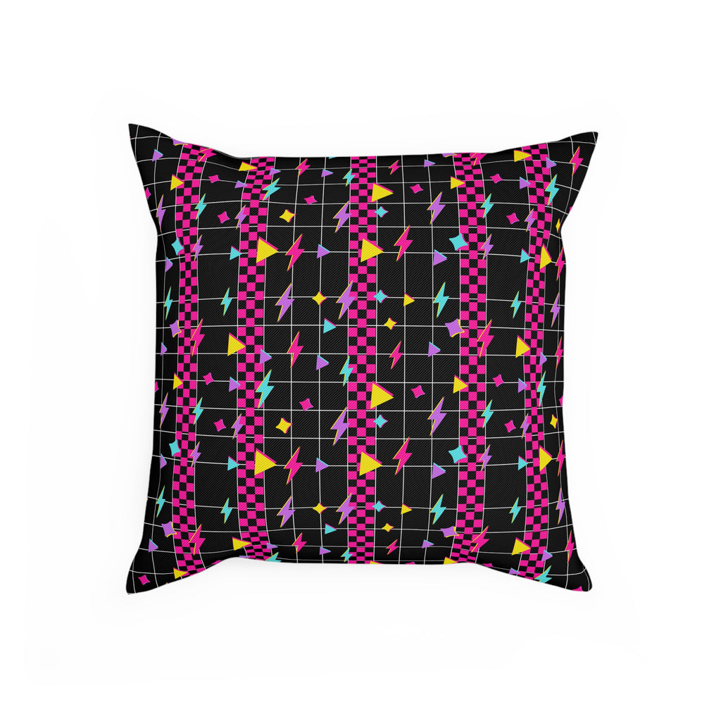 Retro Lightning Cushion | Vibrant Throw Pillow for Home Decor, 80s Style Pillow, Living Room Accent, Gift Idea