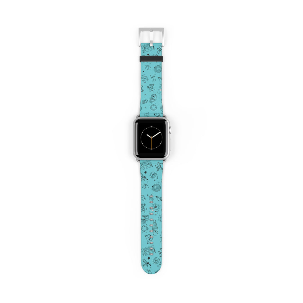 Cyan Flash Tattoo Watch Band Aqua