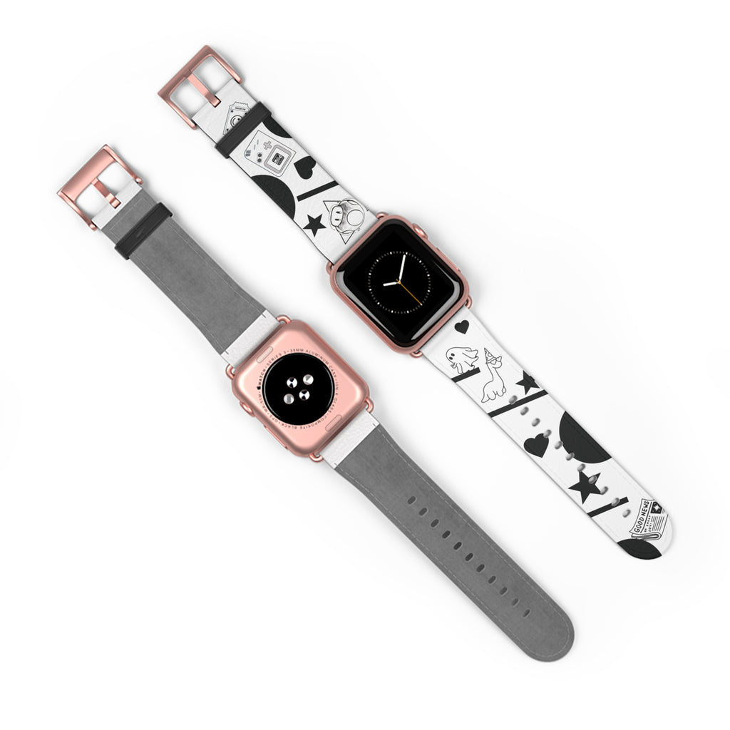 Flash Cute Tattoo Apple Watch Band White