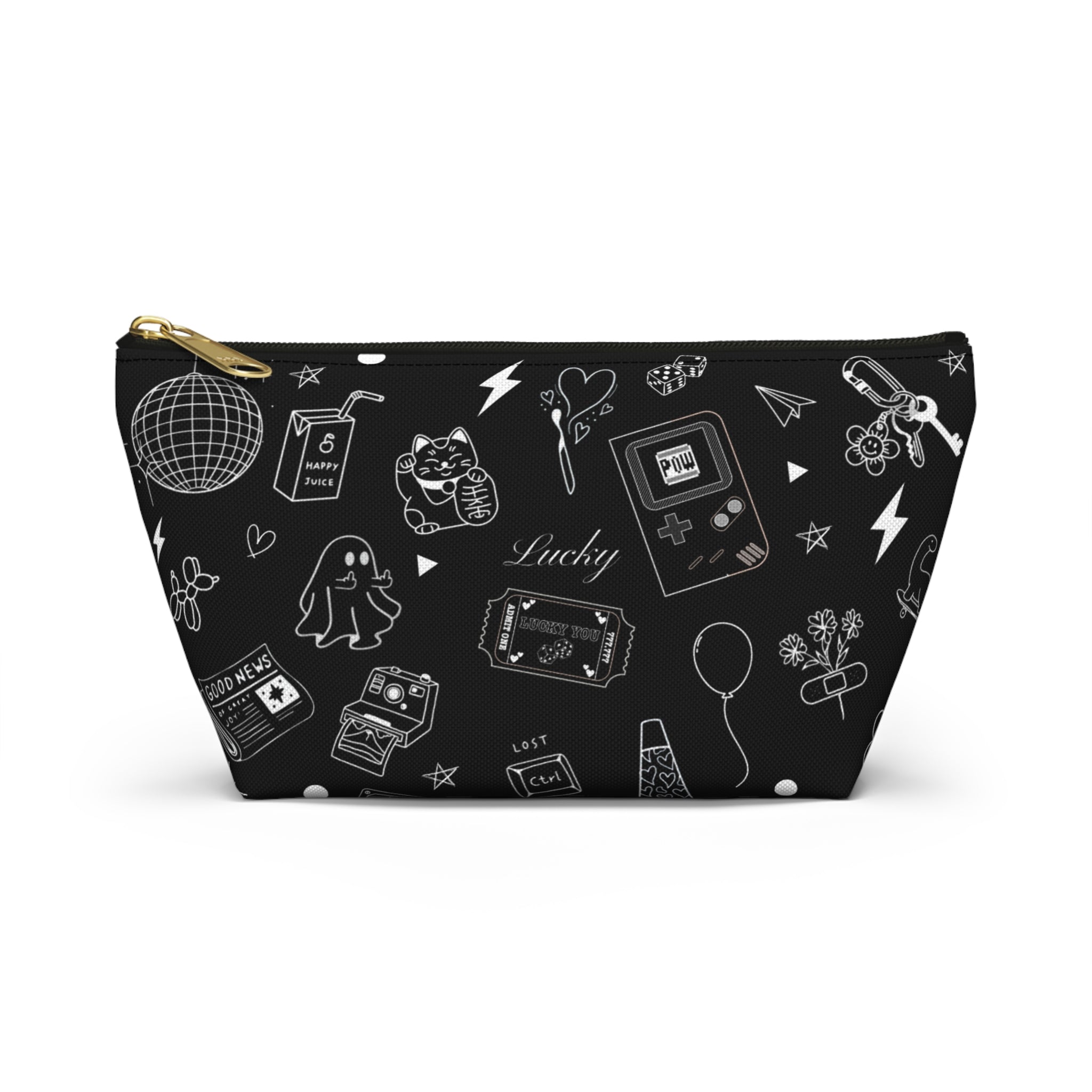 Flash Tattoo Style Zip Through Multi Purpose Pouch