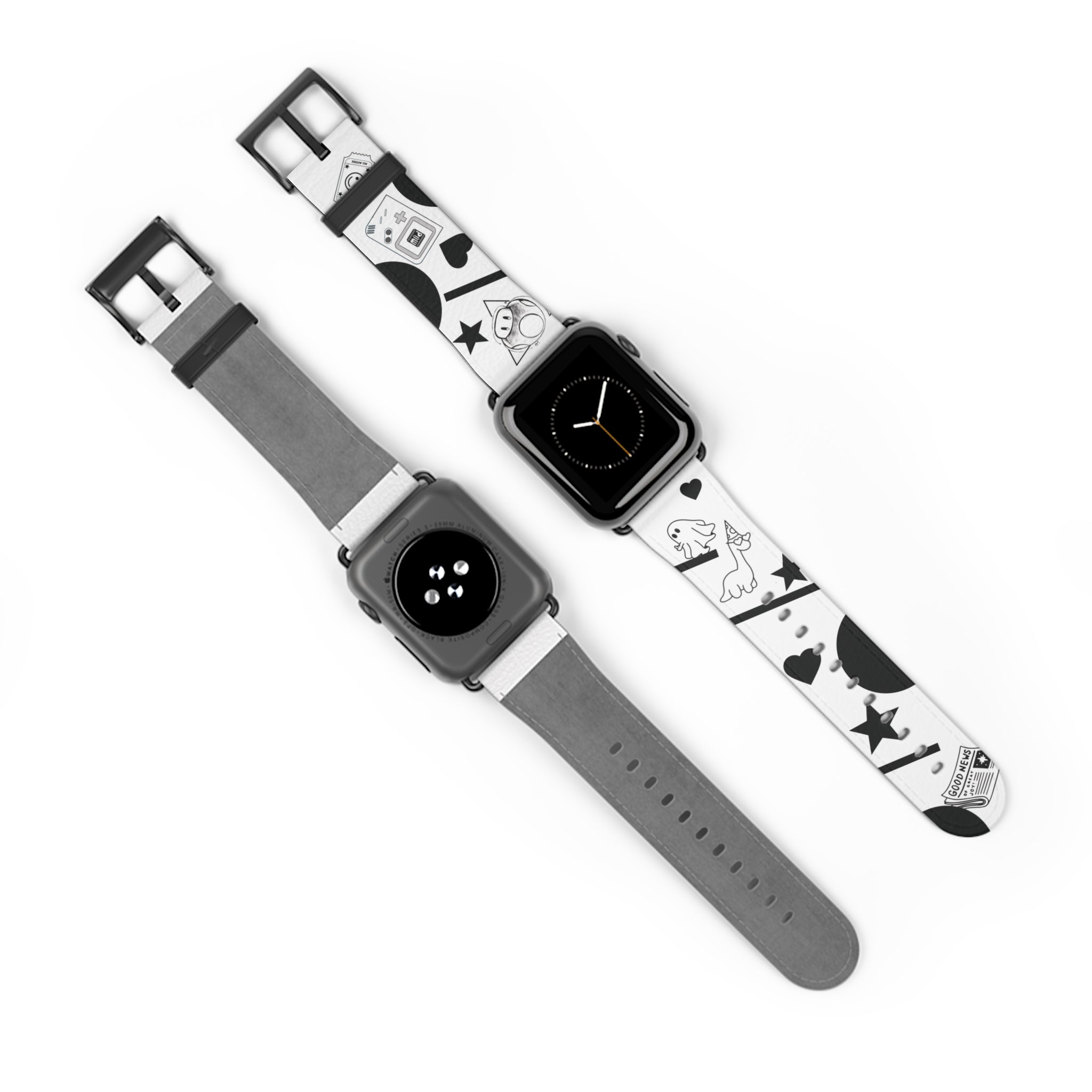 Flash Cute Tattoo Apple Watch Band White
