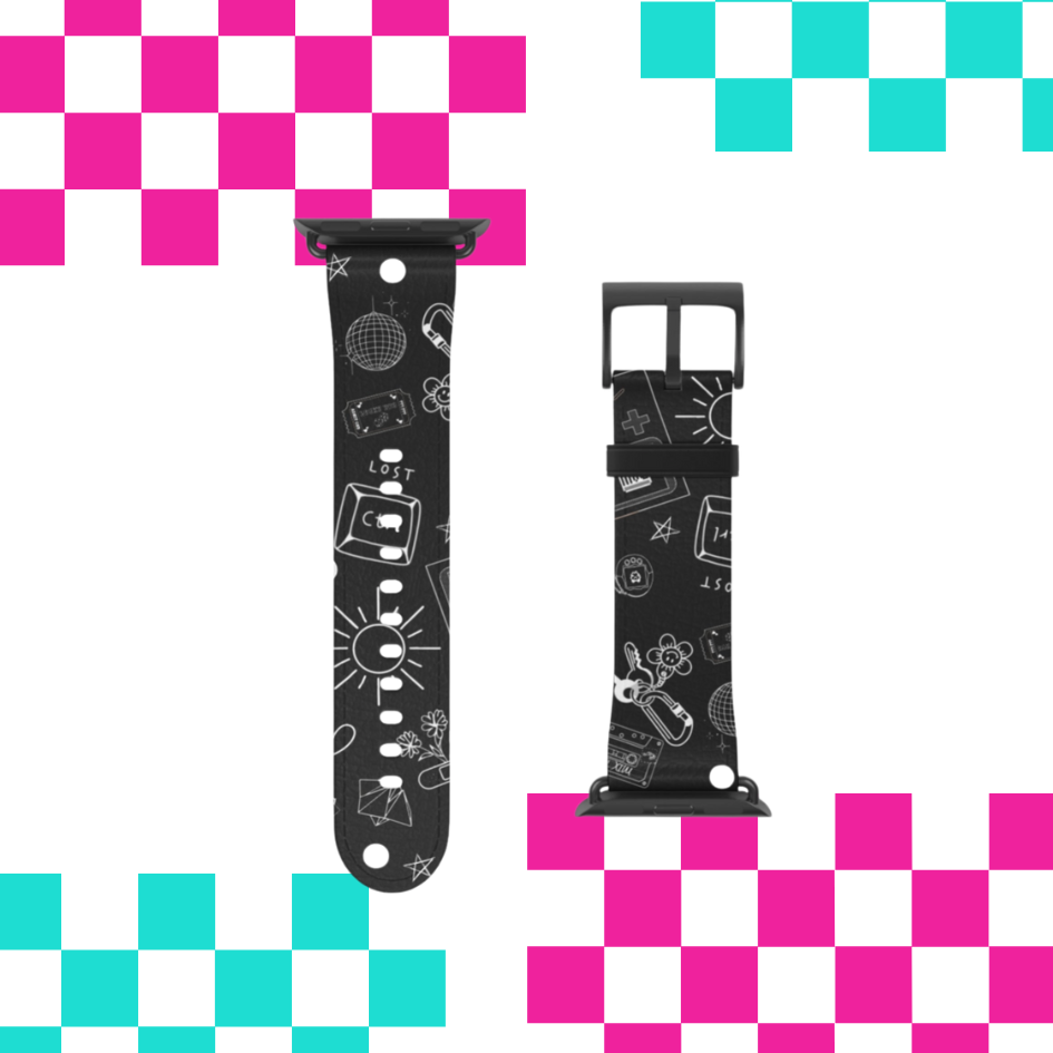 Black Tattoo Flash Apple Watch Band