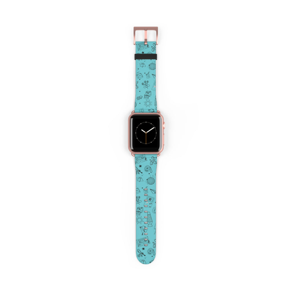 Cyan Flash Tattoo Watch Band Aqua