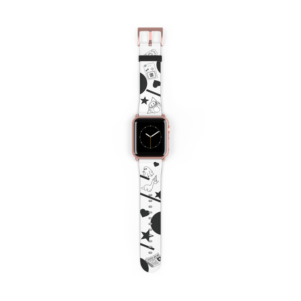 Flash Cute Tattoo Apple Watch Band White