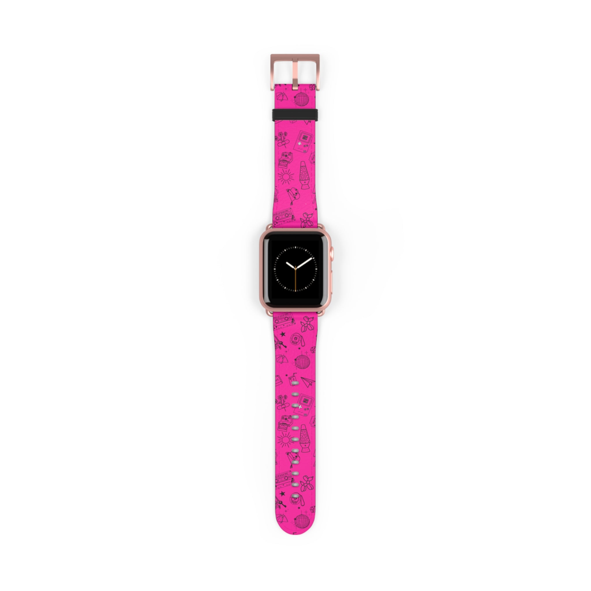 90s Nostalgia Tattoo Flash Watch Band Pink