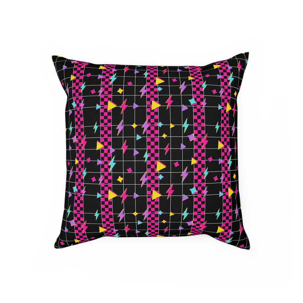 Retro Lightning Cushion | Vibrant Throw Pillow for Home Decor, 80s Style Pillow, Living Room Accent, Gift Idea