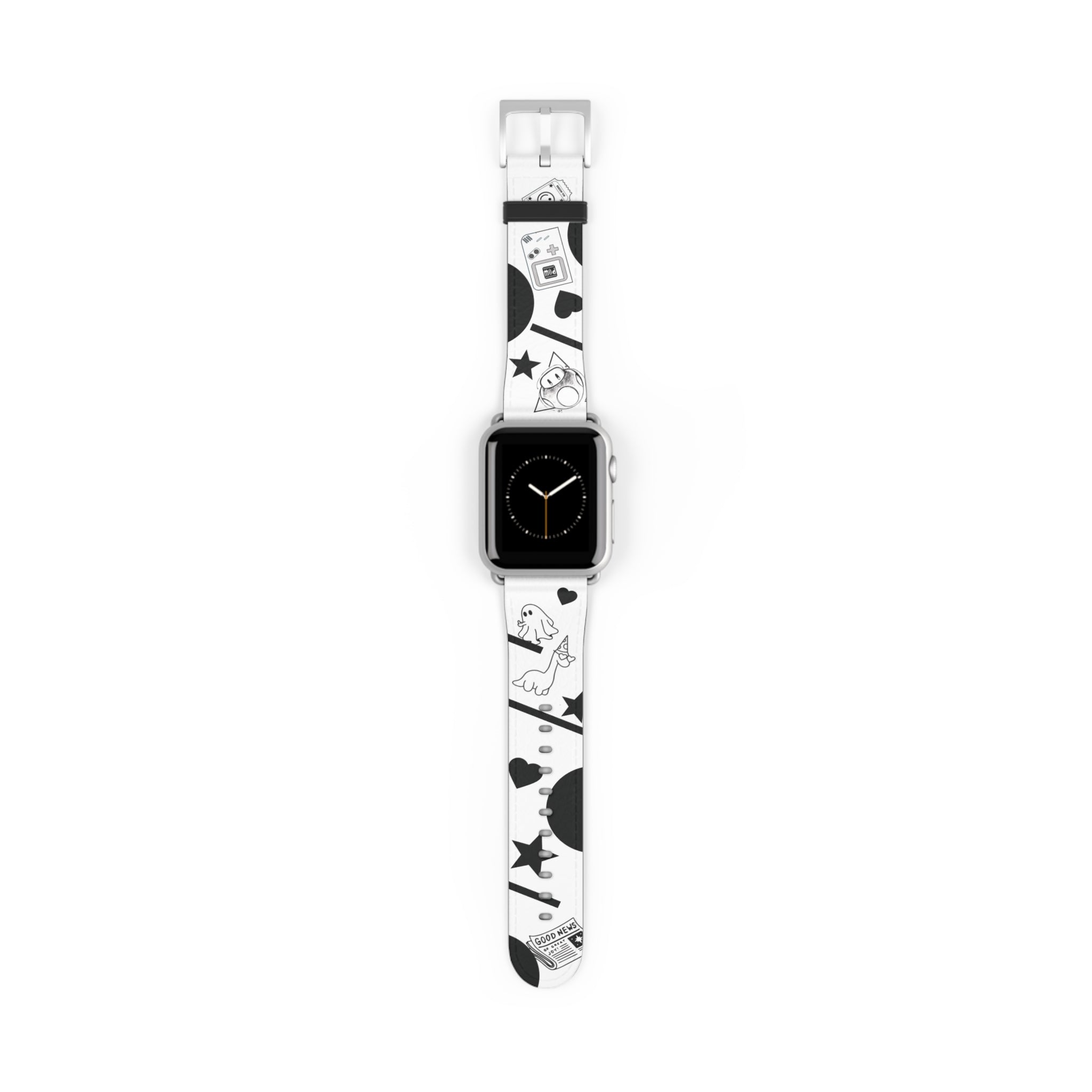 Flash Cute Tattoo Apple Watch Band White
