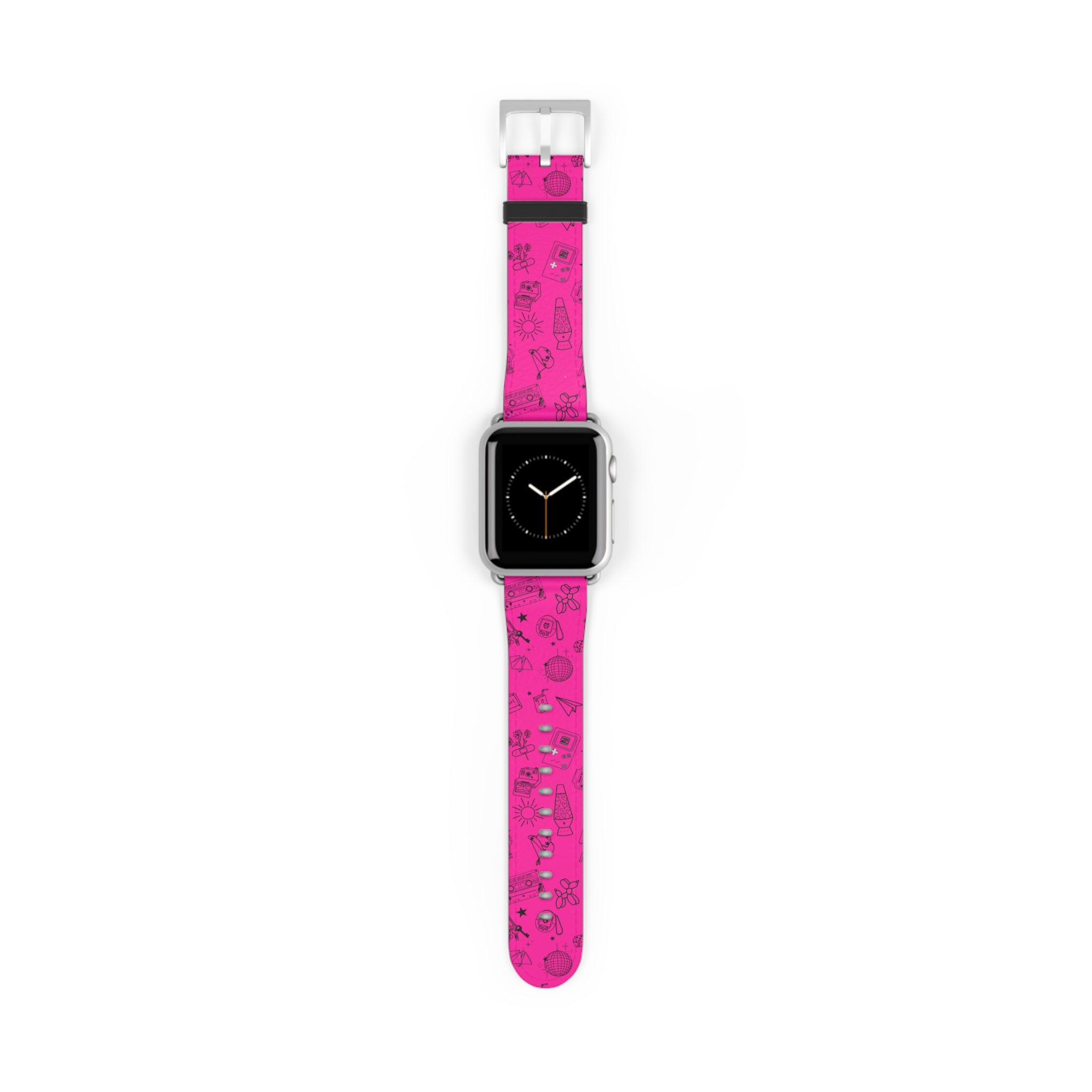 90s Nostalgia Tattoo Flash Watch Band Pink