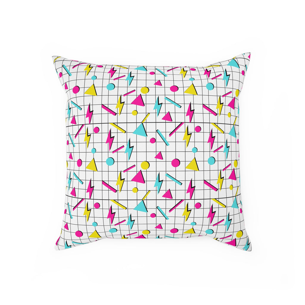 Funfax Lightning Bolt Geometric Cushion - Modern Retro Decor, Vibrant Home Accent, Kids Room, Gift Idea, Couch Pillow