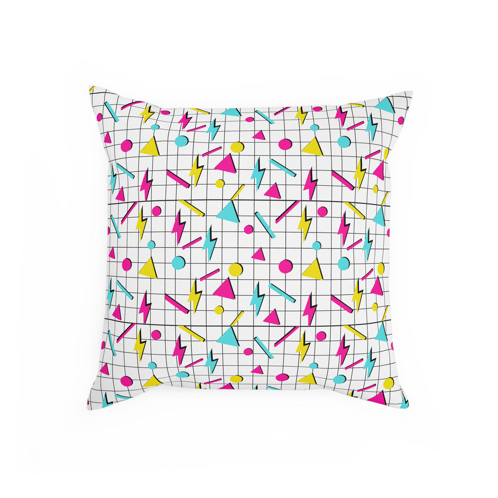 Funfax Lightning Bolt Geometric Cushion - Modern Retro Decor, Vibrant Home Accent, Kids Room, Gift Idea, Couch Pillow