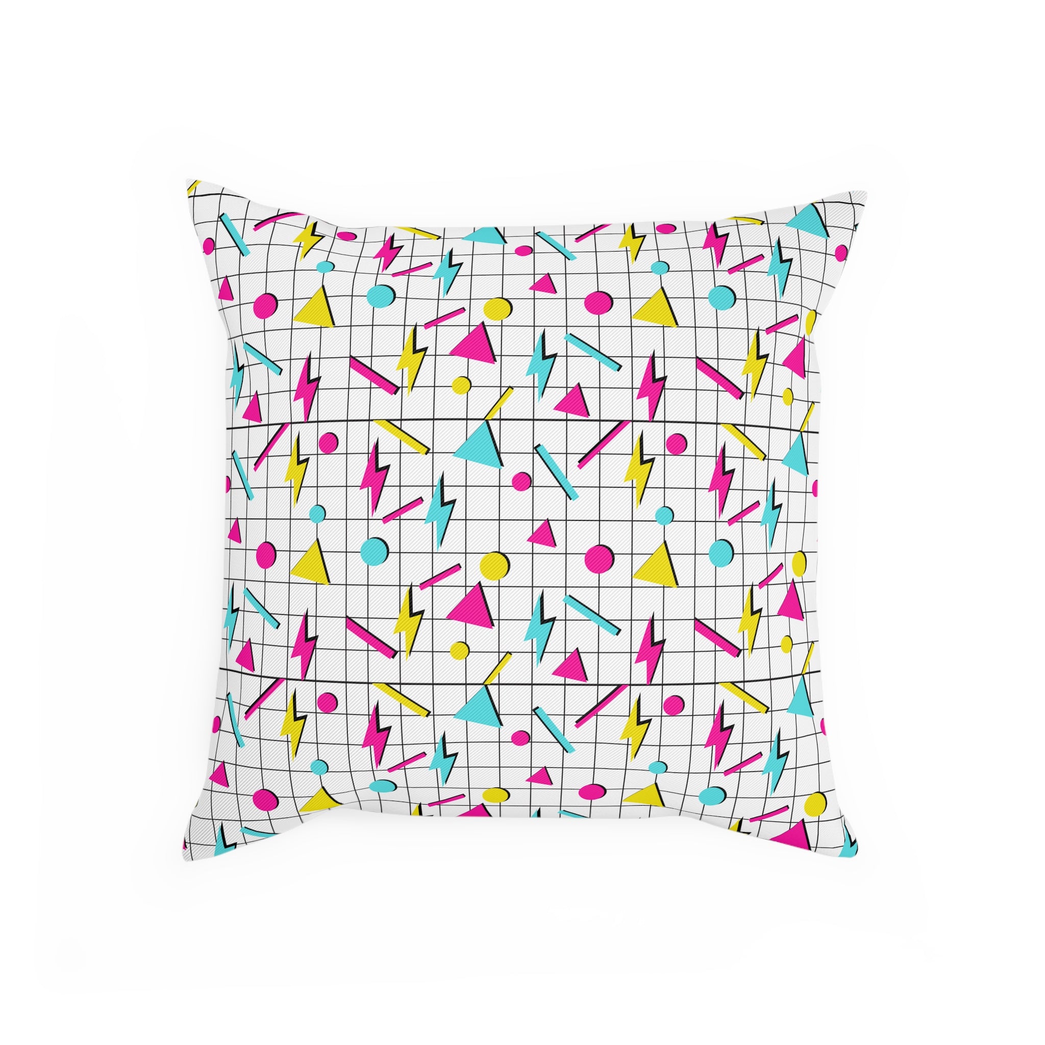 Funfax Lightning Bolt Geometric Cushion - Modern Retro Decor, Vibrant Home Accent, Kids Room, Gift Idea, Couch Pillow