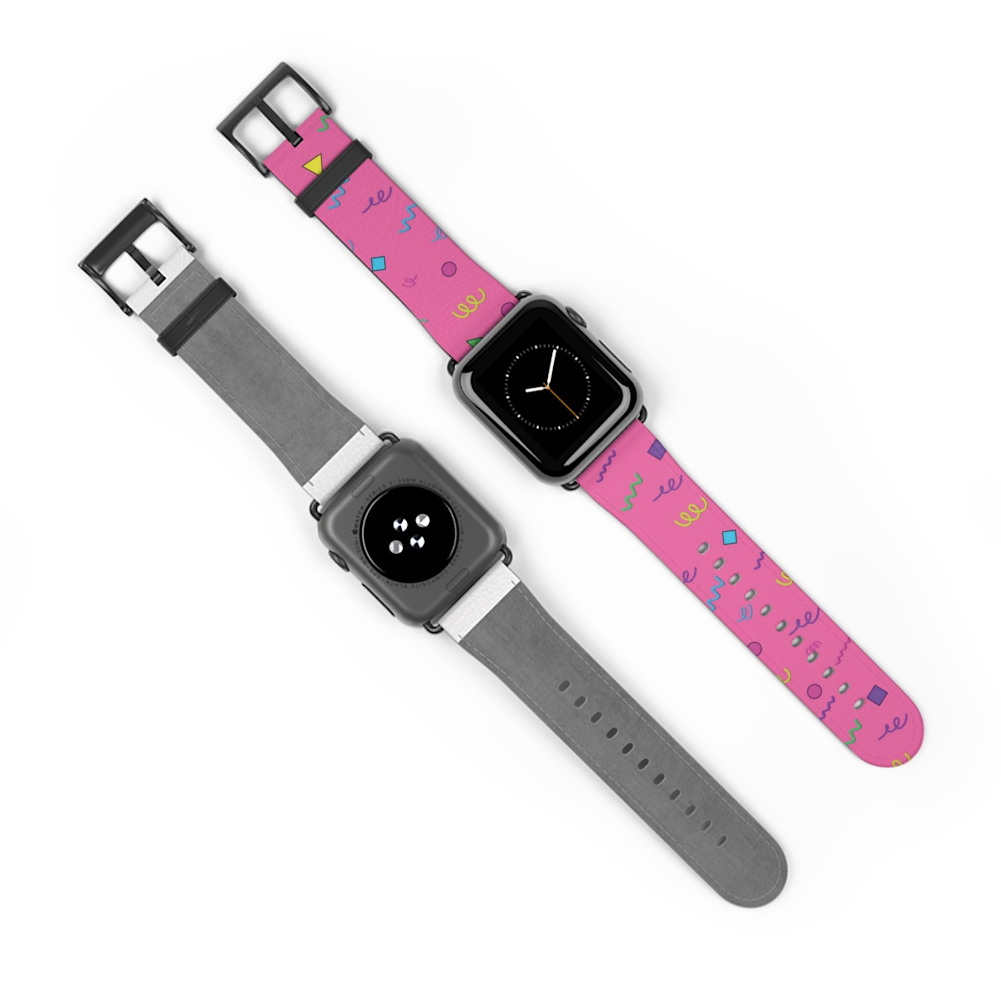 Girl Talk Print Watch Band Pink