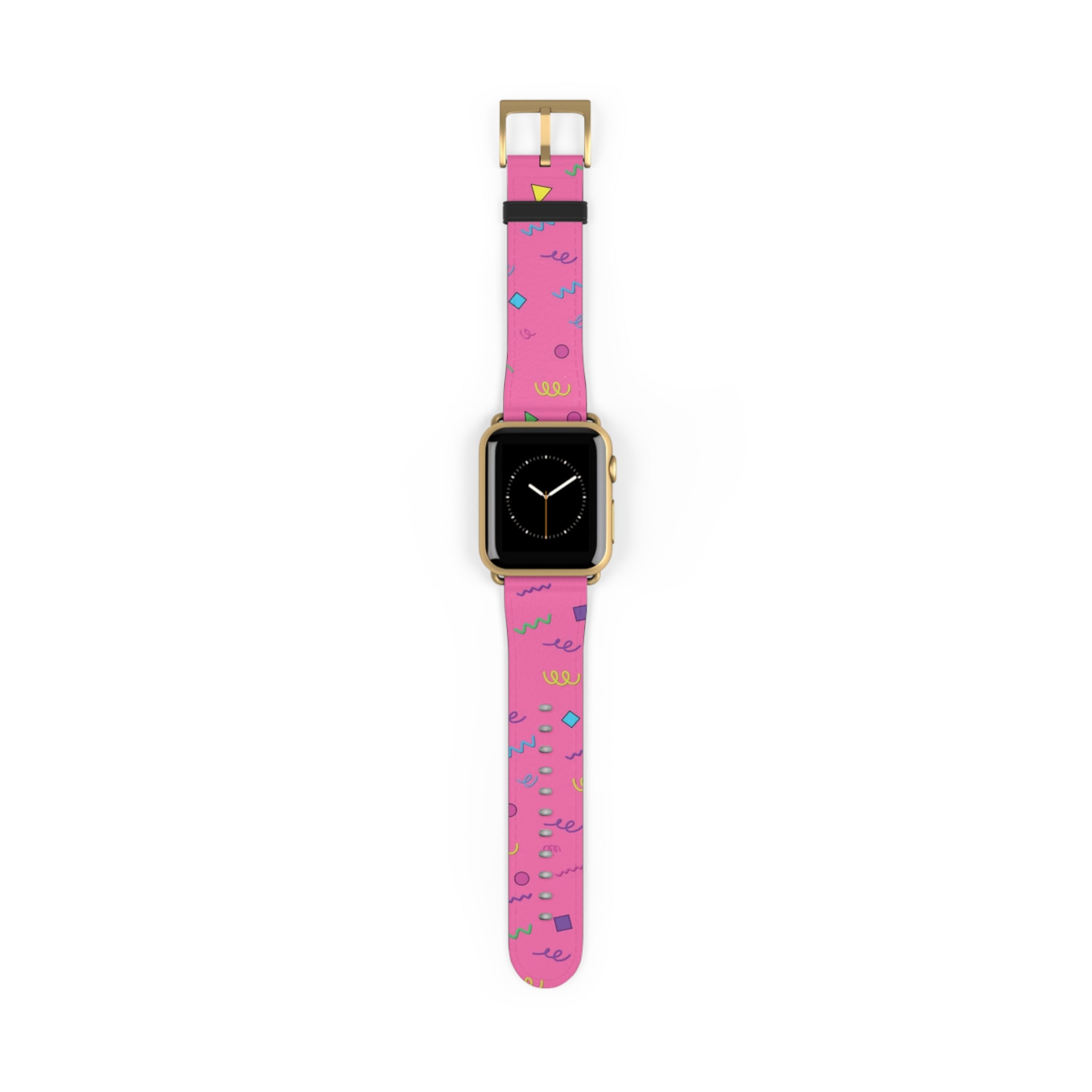 Girl Talk Print Watch Band Pink