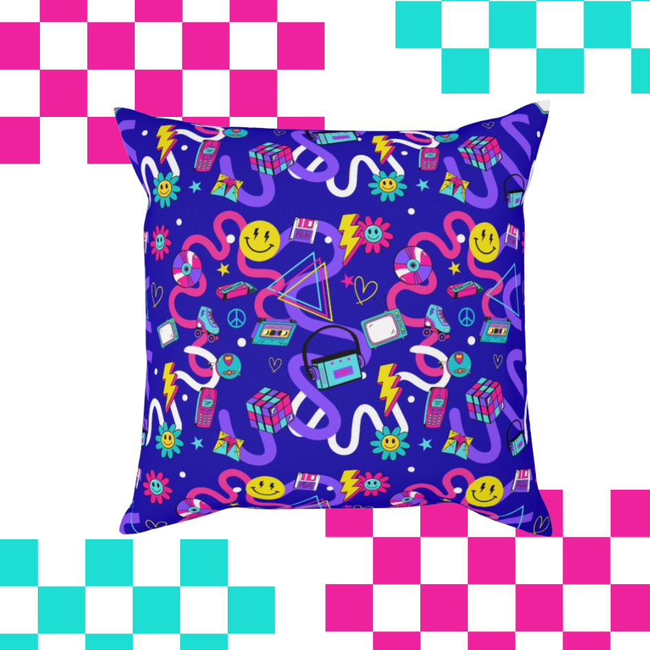 Nostalgia Squiggle Print Cushion